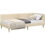 vidaXL Kutni okvir kreveta Ostalo s uzglavljem Krema 80 x 200 cm | shoptok.hr