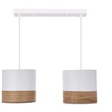 Candellux Lighting Bijela viseća svjetiljka s tekstilnim sjenilom/sa sjenilom od furnira ø 15 cm Bianco – | shoptok.hr