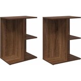 Maison Chic Dvo delni komplet Nočne omarice - Nočne mize rjavi hrast 46,5x29x61 cm inženirski les, (21687863) Cene