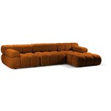 Micadoni Oranžna kotna sedežna garnitura iz tkanine bouclé (desni kot) Bellis – Home | Shoptok.si