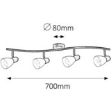Rabalux soma spot smeđi E14 4x40W | ePonuda.com