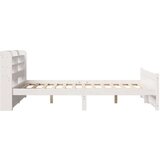 vidaXL Posteljni okvir z vzglavjem bel 120x190 cm trdna borovina | Shoptok.si