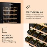 Klarstein Barossa 77 vinska vitrina, 48 cm, 77 steklenic, 2 coni, črna - | Shoptok.si