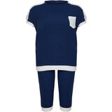 Trendyol Curve Navy Blue Knitted Plus Size Two Piece Set | Shoptok.si