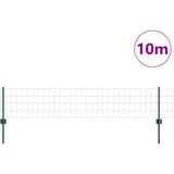 vidaXL Ograja Euro z 5 U postavitvami Zelen 0.4x10 m Jeklo | Shoptok.si