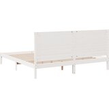  Dugi okvir kreveta bez madraca bijeli 180 x 220 cm masivno drvo | Eponuda.com