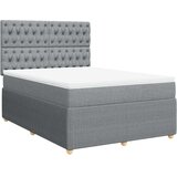  Krevet s oprugama i madracem svjetlosivi 140x190 cm od tkanine | shoptok.hr