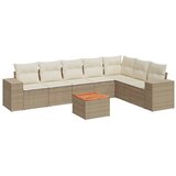  8-dijelni set vrtnih sofa od poliratana s jastucima bež | shoptok.hr