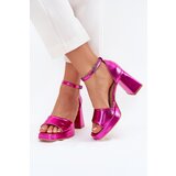 Boto Lacquered Women's Sandals On Heels Fuchsia Marila | Shoptok.si