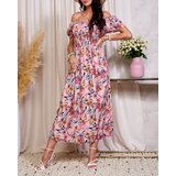 Resti Pink women's floral midi dress - Clothing | Shoptok.si