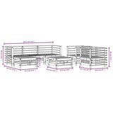  Vrtna sedežna garnitura 7-delna trdna borovina | Shoptok.si