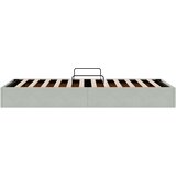  Otomanski krevet s pohranom Svjetlosiva 90 x 200 cm Baršun | Eponuda.com