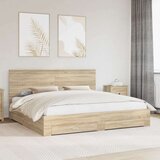  Okvir za krevet s uzglavljem Sonoma hrast 200 x 200 cm | shoptok.hr