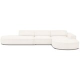 Micadoni Home Bež kotni kavč s tkanino bouclé (desni kot) Jodie - Micadoni Home | Shoptok.si