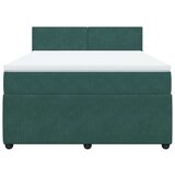 vidaXL Krevet s oprugama i madracem tamnozeleni 140x190 cm baršunasti | shoptok.hr