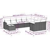 vidaXL 10-dijelni set vrtnih sofa s jastucima crni od poliratana | shoptok.hr