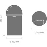 Brabantia Željezna kanta za smeće u sjajno srebrnoj boji 60 l Push Bin – | shoptok.hr
