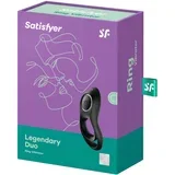 Legendary Duo Cockring Vibrator, black