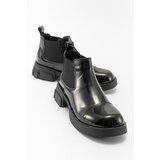 LuviShoes CAFUNE Black Patent Leather Women's Boots Cene