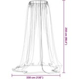 Mreža protiv komaraca za suncobran 220 crna Φ 330 x 250 cm | shoptok.hr
