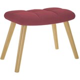  Gugalni stols stolčkom za noge vinsko rdeče blago, (21814817) | Shoptok.si