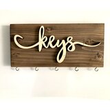 WALLXPERT Polica za ključeve LAZ159, 40x14x3cm, Braon | ePonuda.com