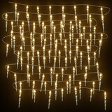  Božićna lampica u obliku ledenice 100 LED dioda toplo bijela 10 m akril PVC | shoptok.hr