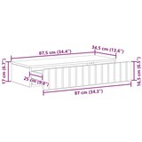 Stolna Stenska stranska miza Črna 87,5 x 34,5 x 17 cm Inženirski les, (5000232518) | Shoptok.si