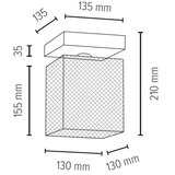  spot-light 8175174 - plafonska svetiljka norman wood 1xE27/25W/230V matni hrast | Eponuda.com