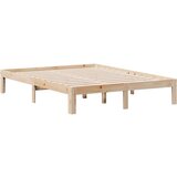 vidaXL Knjižna postelja brez vzmetnice 135x190 cm trdna borovina | Shoptok.si