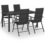  5-dijelni vrtni blagovaonski set crni | shoptok.hr