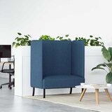 vidaXL Zofa z visokim naslonom Modra 109 x 56 x 121 cm blago | Shoptok.si