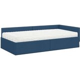  Kutni krevetni okvir s madracem Ostalo 2 pcs Plava tkanina | shoptok.hr