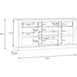 Premium Living Komoda Montreal, Bela, Barva Pinije | Shoptok.si