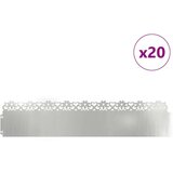 vidaXL Robniki za trato 20 pcs srebrna 103 x 0,05 x 22 cm | Shoptok.si