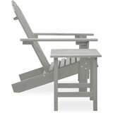  Vrtni stol Adirondack z mizo trden les jelke siv, (20704514) | Shoptok.si