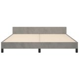  Okvir za krevet s uzglavljem svjetlosivi 160x200 cm baršunasti | shoptok.hr