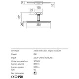  Redo 01-3460 - LED svetlo za slike LINEAR LED/8W/230V 35 cm CRI 92 bela | Eponuda.com