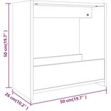  Bočni stolić smeđa boja hrasta 50x26x50 cm konstruirano drvo | shoptok.hr