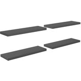 Maison Chic 4 kosi Stenske Police - Viseče police visok sijaj sive 80x23,5x3,8 cm MDF, (21793609) Cene