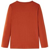  Dječja majica dugih rukava svijetla boja hrđe 140 | shoptok.hr