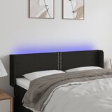  LED uzglavlje crno 147x16x78/88 cm od tkanine | shoptok.hr