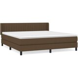  Box spring postelja z vzmetnico temno rjava 160x200 cm blago, (20900122) | Shoptok.si