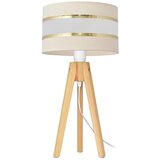  Stona lampa HELEN 1xE27/15W/230V krem/zlatna/borovina | Eponuda.com