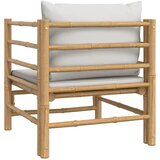  Vrtna sofa od bambusa sa svjetlosivim jastucima | shoptok.hr