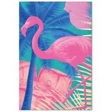  Slika - Pink Flamingo - Abstract Flamingo Against Palms and Ice Cubes 40x60 Akustična | shoptok.hr