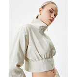 Koton Zipper High Neck Crop Bomber Jacket | Shoptok.si