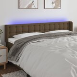  LED uzglavlje tamnosmeđe 203x16x78/88 cm od tkanine | shoptok.hr