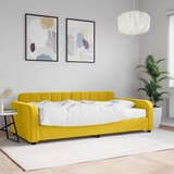  Dnevni krevet s madracem žuti 100 x 200 cm baršunasti | shoptok.hr