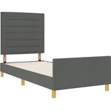  Krevetna konstrukcija Tamno siva 90 x 200 cm tkanina | shoptok.hr